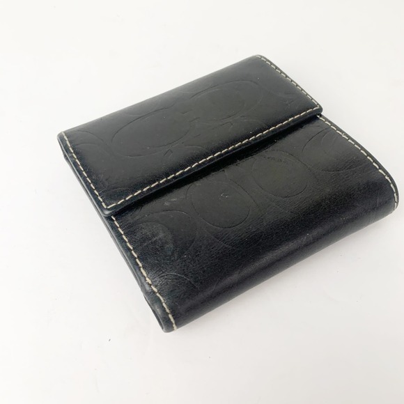Coach Black Pockets Leather Wallet - Picture 3 of 7